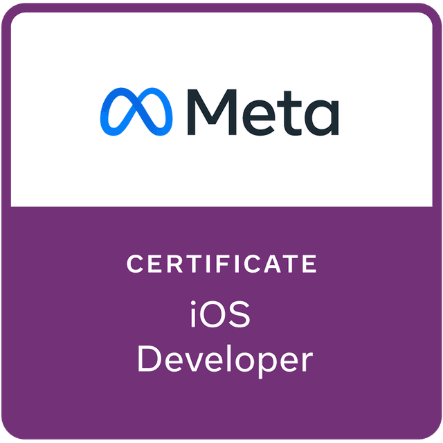 Meta iOS Developer Professional Certificate badge
